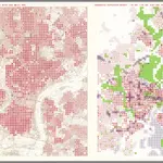 Philadelphia. Residential Population Density; Industrial, Commercial; Large Institutional, Park, Institutional, Airport, Cemetery.