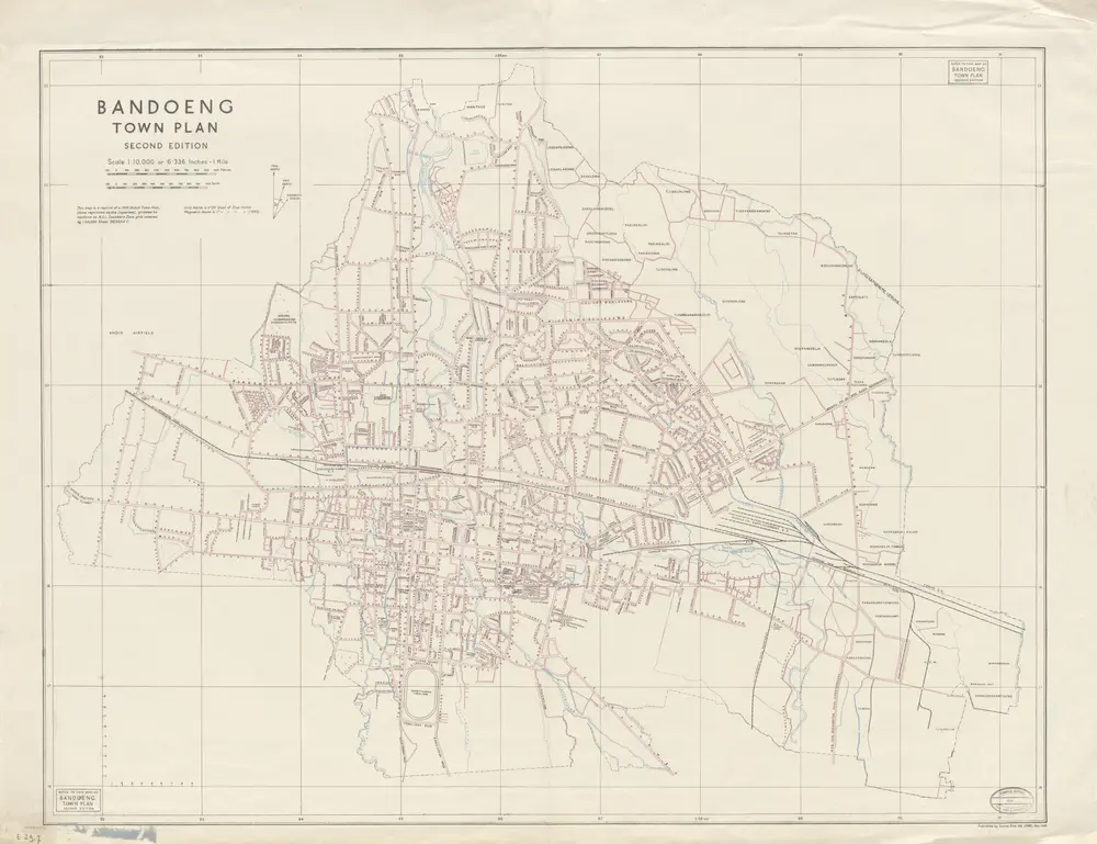 Bandoeng : town plan / published by Survey D[irectora]te H[ead] Q[uarters] AFNEI