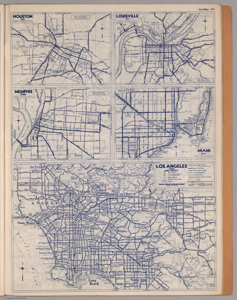 City Maps. Los Angeles, Calif. and Vicinity