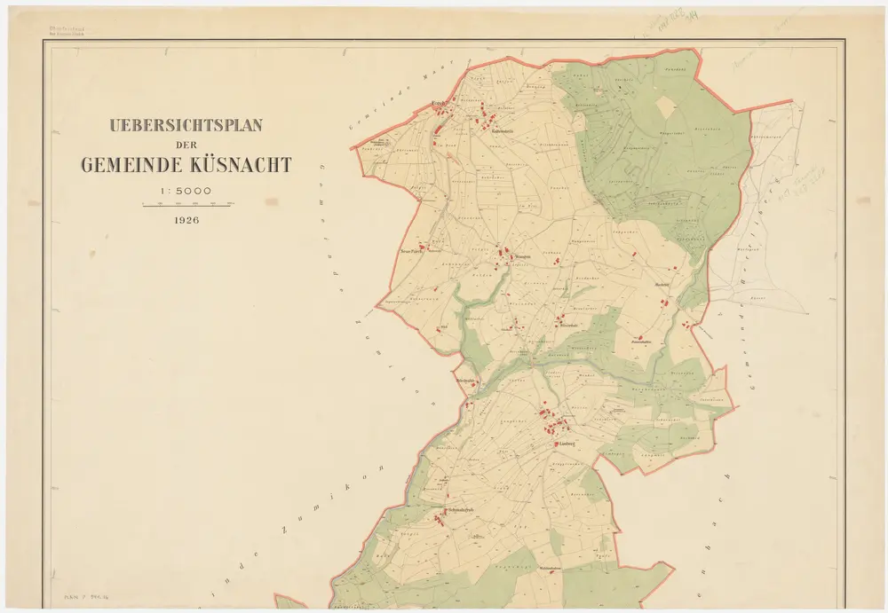 Maur, Herrliberg, Küsnacht, Egg: Staatswaldungen: Küsnacht: Küsnachter Berg, östlicher Teil; Grundriss