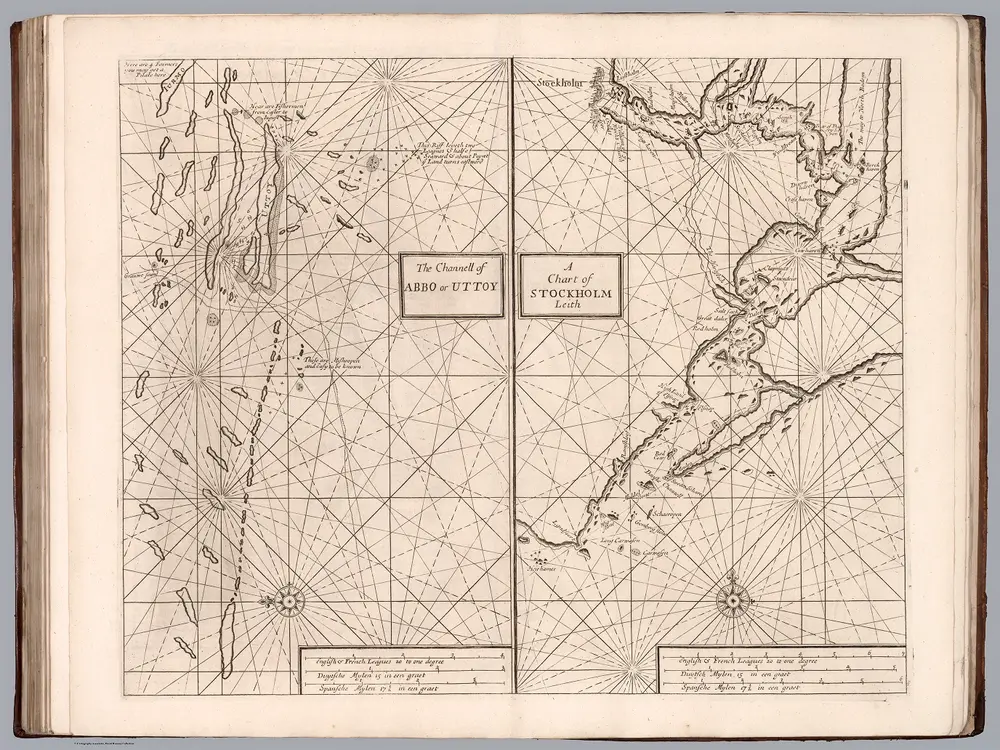 The Channell of Abbo or Uttoy; A chart of Stockholm Leith