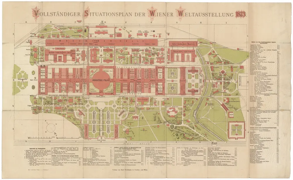 Vollständiger Situationsplan der Wiener Weltausstellung 1873