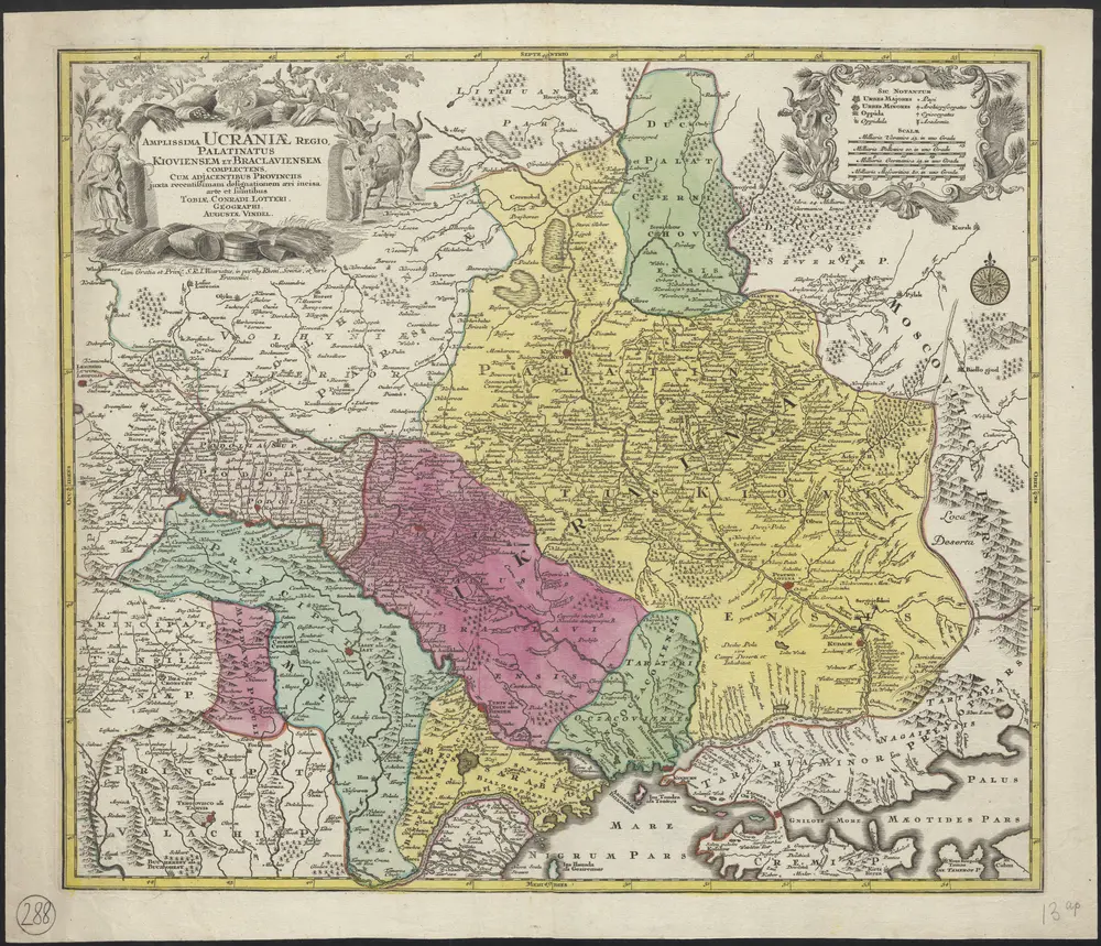 Amplissima Ucraniae regio, palatinatus Kioviensem et Braclaviensem complectens, cum adjacentibus provinciis