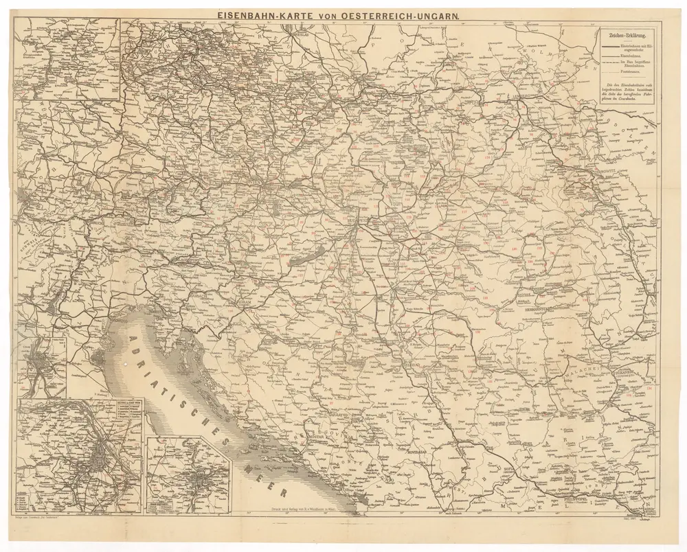 Eisenbahn-Karte von Oesterreich-Ungarn