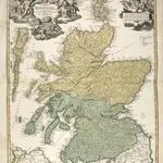 Magnae Britannia : pars septentrionalis qua regnum Scotiae in suas partes et subja centes insulas divisum / Accurata tabula ex archetypo Vischeriano desumta exhibetur imatatore Iohan. Bapt. Homanno, N