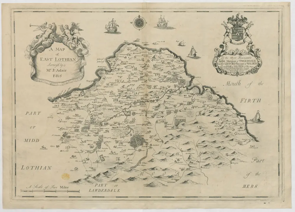 A MAP of EAST LOTHIAN