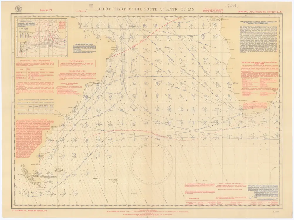 Pilot chart of the South Atlantic Ocean