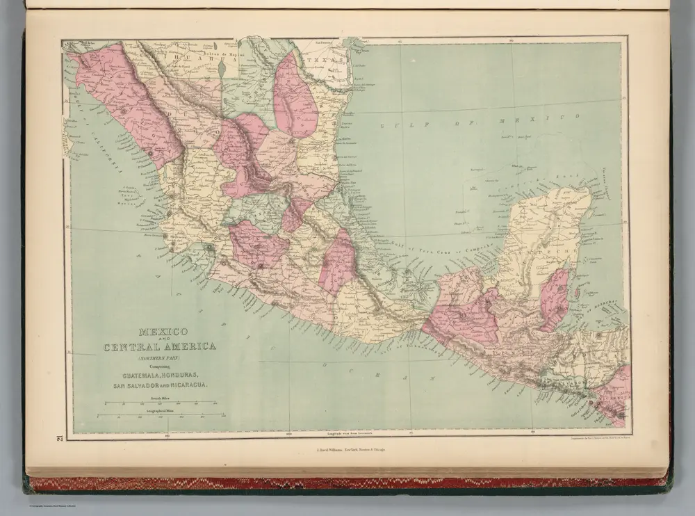 Mexico and Central America Comprising Guatemala, Honduras, San Salvador, and Nicaragua.