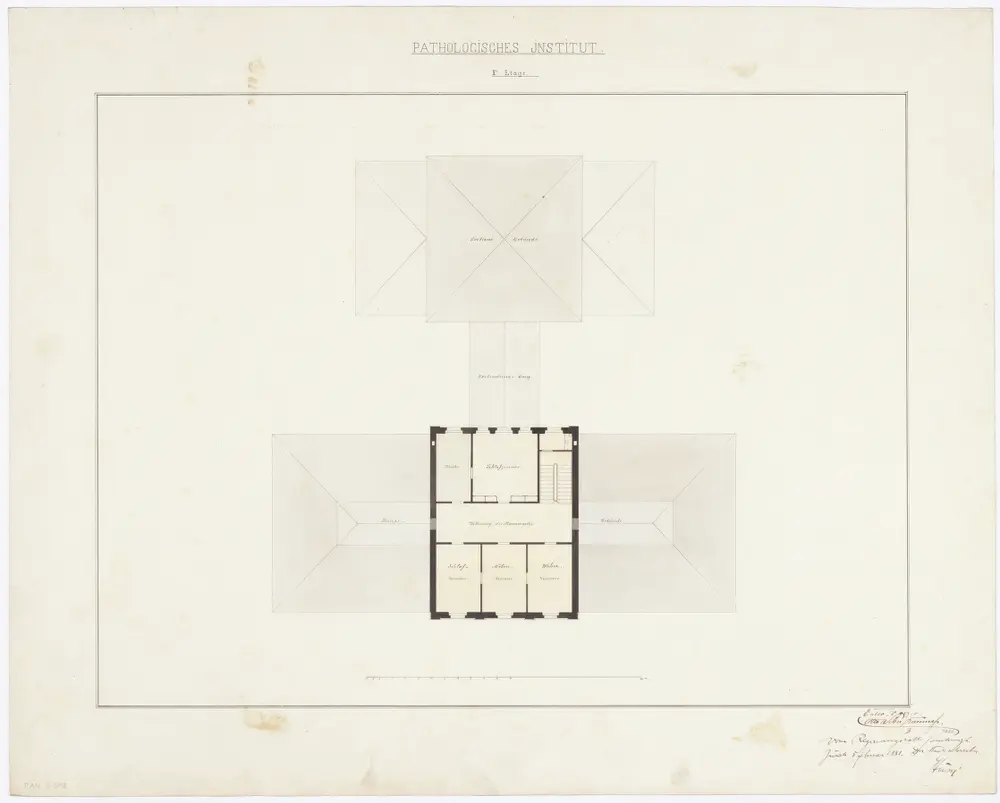 Kantonsspital Zürich, projektiertes Pathologisches Institut: 2. Stock; Grundriss