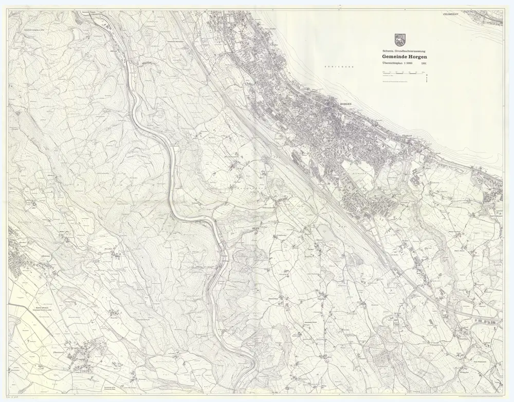 Horgen: Gemeinde; Übersichtsplan (Schweizerische Grundbuchvermessung)
