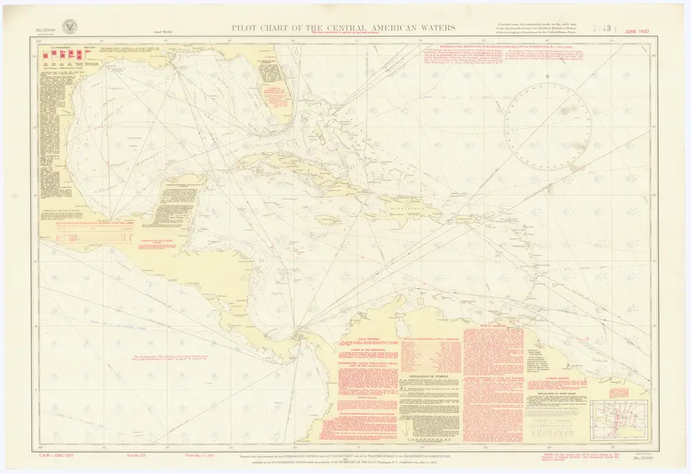 Pilot chart of the Central American waters