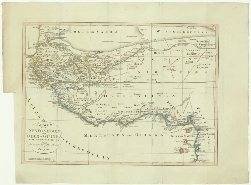 Charte von Senegambien und Ober-Guinea nebst dem innern Nigritien