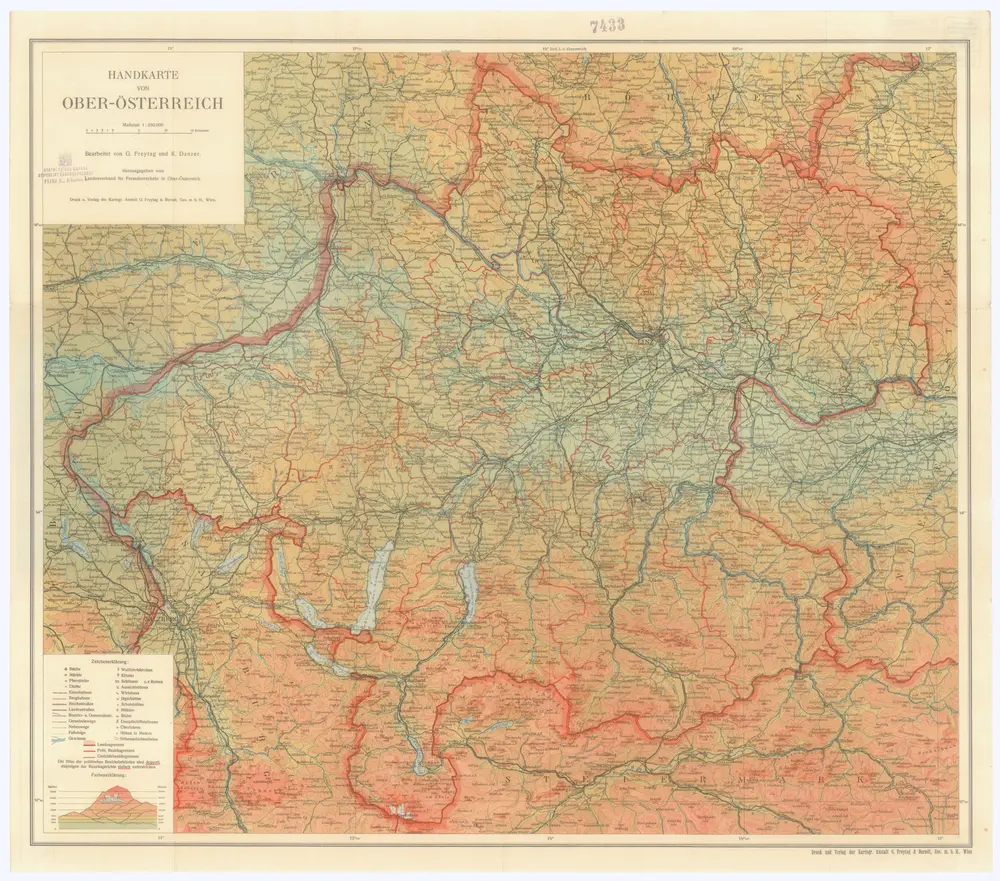 Handkarte von Ober-Österreich