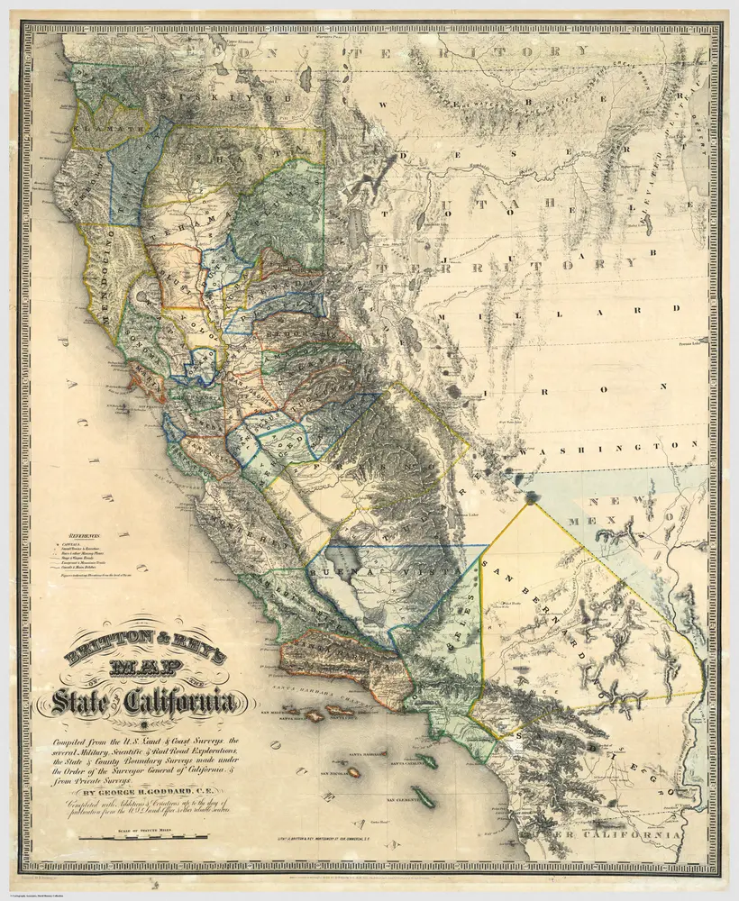 Britton & Rey's Map Of The State Of California.