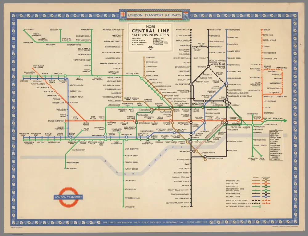 London Transport Railways : More Central Line stations now open