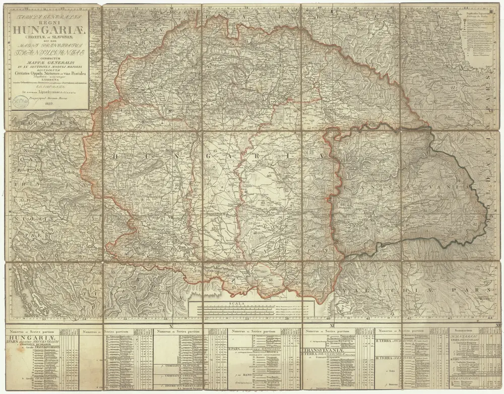 Tabula generalis regni Hungariae, Croatiae et Slavoniae nec non magni principatus Tranylvaniae