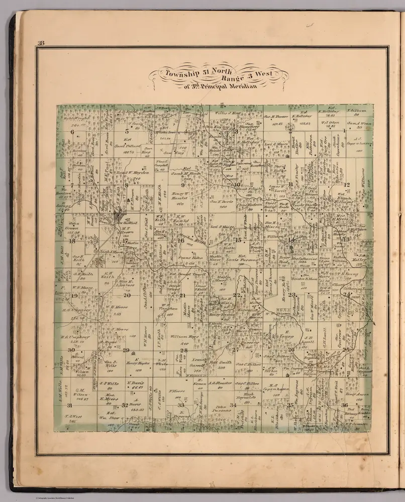 Township 51 North, Range 3 West of 3rd Principal Meridian, Pike County, Missouri.