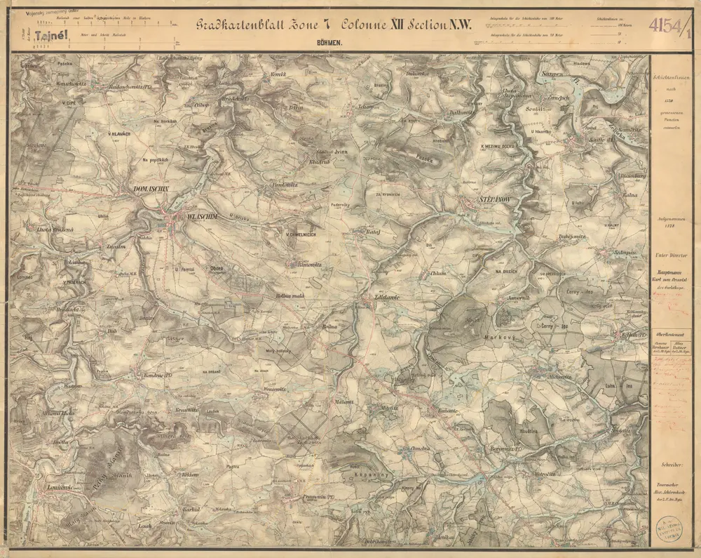 III. vojenské mapování - 1 : 25 000, mapový list 4154_1