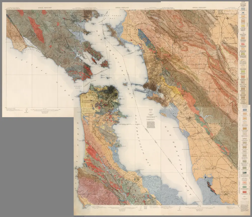 Composite:  San Francisco Bay Area, Areal Geology.  1913.