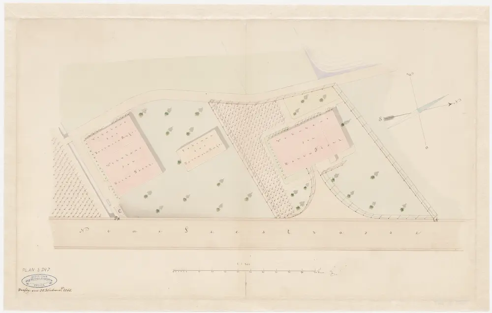 Erlenbach: Gebäude an der Seestrasse; Situationsplan