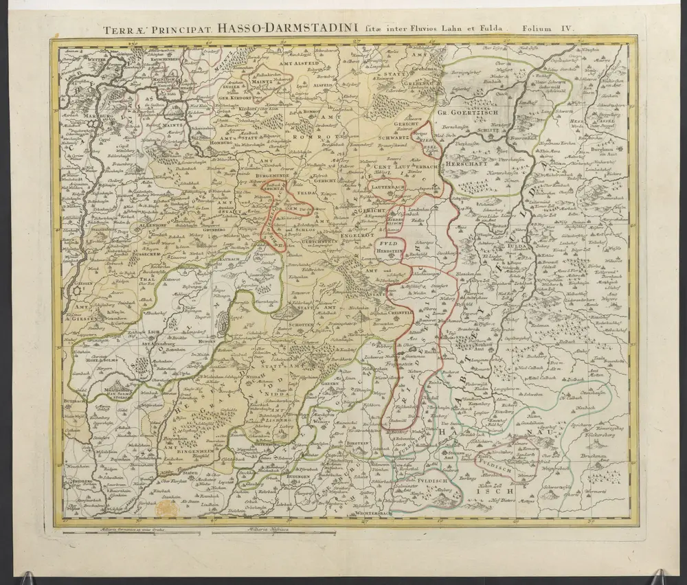 [Delineatio Geographica generalis, comprehendens VI: Foliis Singulos PRINCIPATVS, COMITATVS, DITIONES, DYNASTIAS omnes, quotquot Imperio Serenissimi PRINCIPIS LANDGRAFII HASSO-DARMSTADIENSIS]