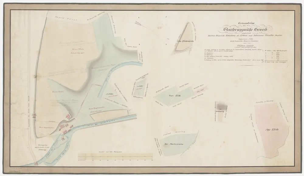 Opfikon: Mühlegewerbe bei der Glattbrücke; Grundriss