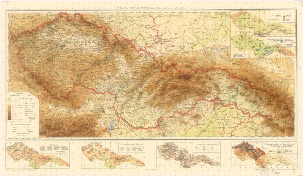 Československá republika. Mapa příruční a statistická.