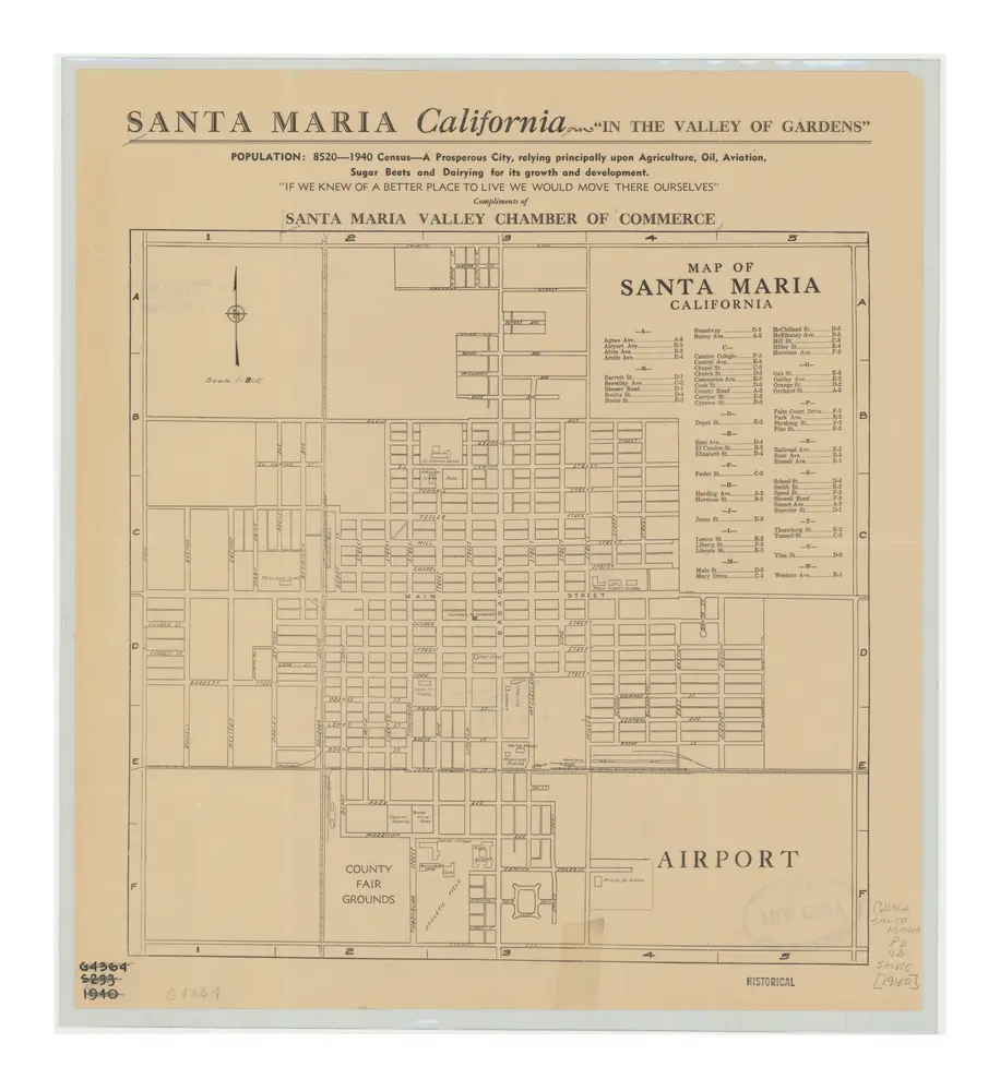 Map of Santa Maria, California.