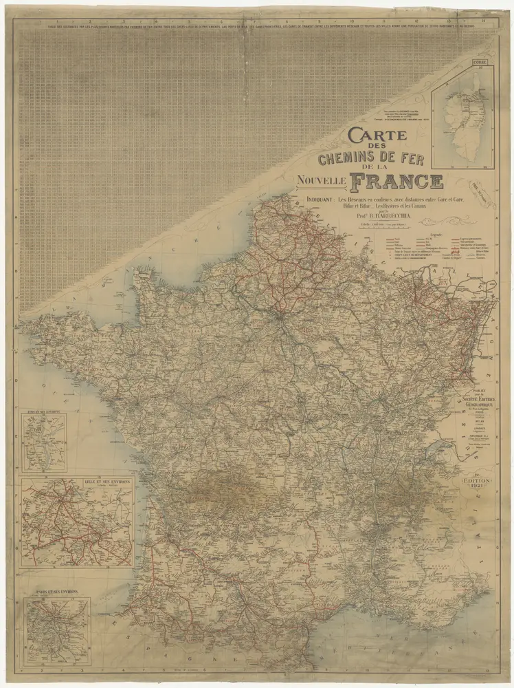 Carte des chemins de fer de la nouvelle France