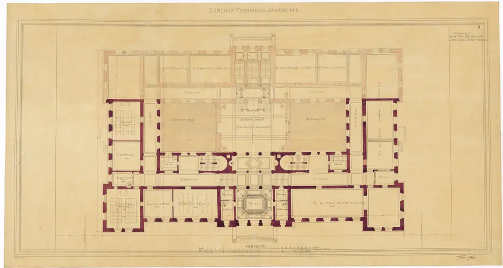 Winterthur: Technikum, Erdgeschoss; Grundriss (Nr. 22)