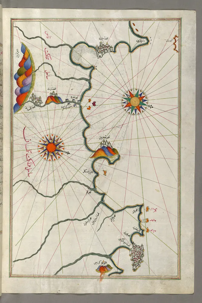 fol. 267b Moroccan and Algerian coastline from Melilla northwest of Tlemcen