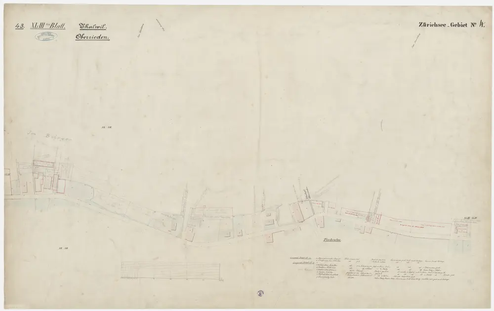 Hombrechtikon bis Zürich: Rechtes Ufer des Zürichsees; Grundrisse: Blatt 43: Thalwil und Oberrieden