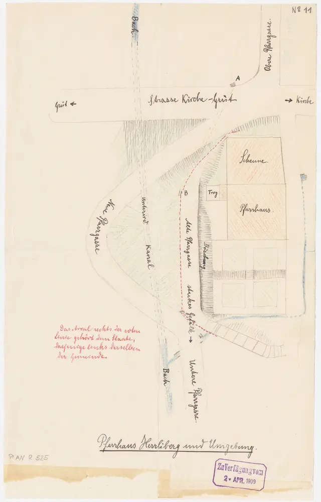 Herrliberg: Pfarrhaus und Umgebung; Grundriss (Nr. 11)