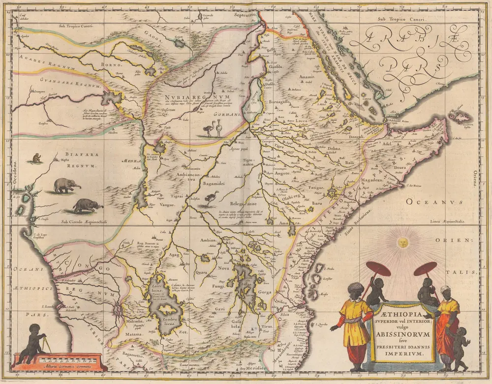 Aethiopia Superior vel Interior; vulgo Abissinorum sive Presbiteri Ioannis Imperium [Karte], in: Novus Atlas, das ist, Weltbeschreibung, Bd. 2, S. 252.