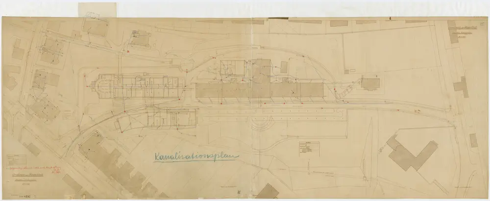 Zürich: Kantonsspital, Erweiterung der Frauenklinik, Kanalisation; Situationsplan