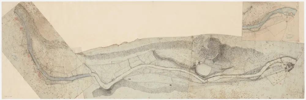 Töss, Wülflingen: Töss von der Brücke in Töss bis zur Brücke bei der Bodmermühle (später Wespimühle); Situationsplan (Töss-Gebiet Nr. 8 d bzw. 4. Blatt)