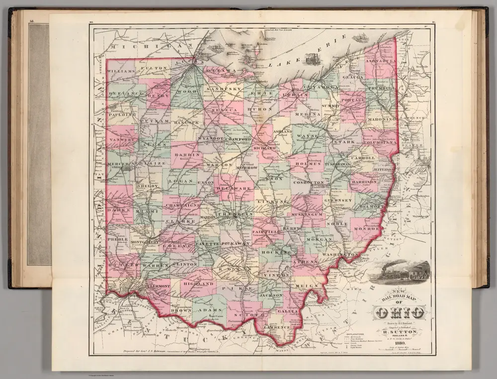 Rail Road Map of Ohio.