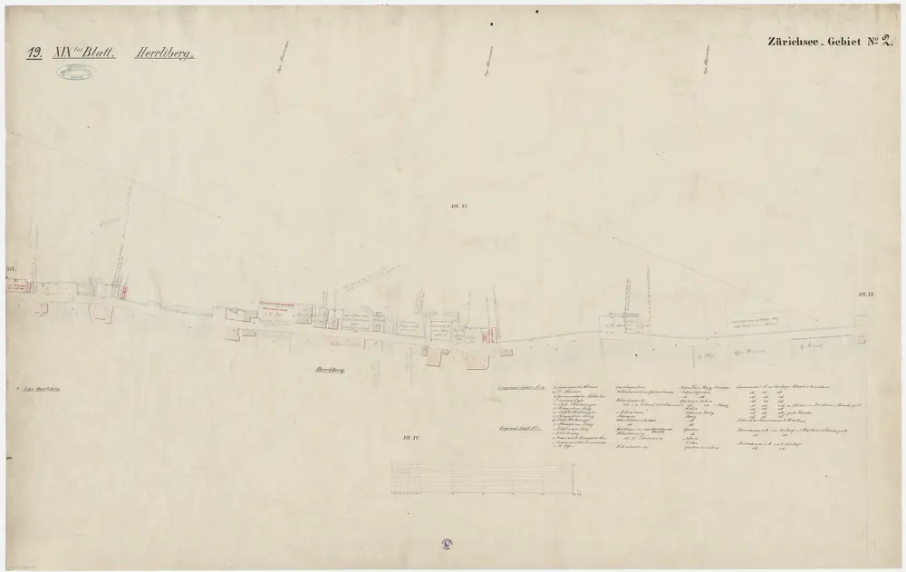 Hombrechtikon bis Zürich: Rechtes Ufer des Zürichsees; Grundrisse: Blatt 19: Herrliberg