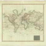 Hydrographical chart of the world on Wright or Mercator projection