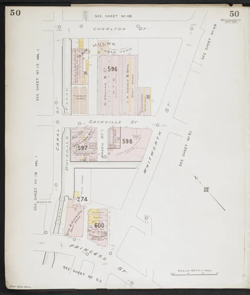 Insurance Plan of the City of Manchester Vol. III: sheet 50