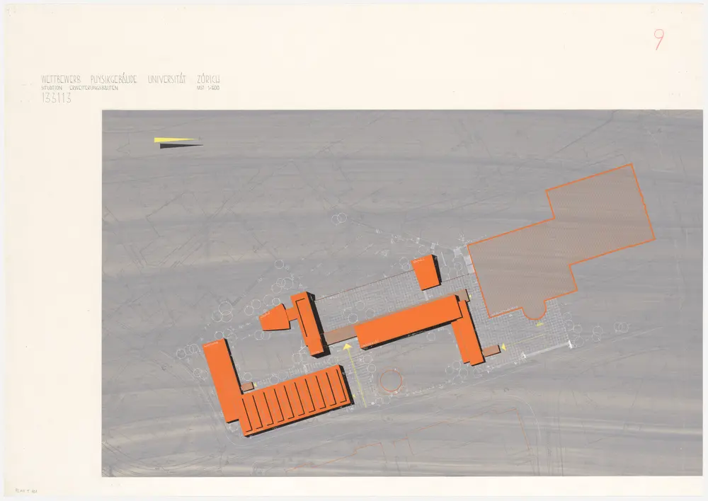 Zürich: Physikgebäude der Universität; Projekt 133113; Situationsplan
