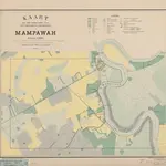 Kaart van den vierkanten paal gouvernements grondgebied te Mampawah / Topographisch Bureau