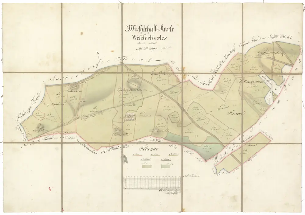 Wirthschafts-Karte des Weszler Forstes