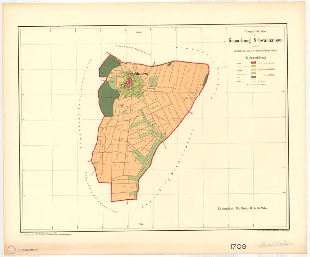 Schwabhausen, Stadt Boxberg, TBB. GLAK H-1 Gemarkungspläne