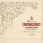 Přehledná mapa okresních silnic v Království Českém koncem roku 1890