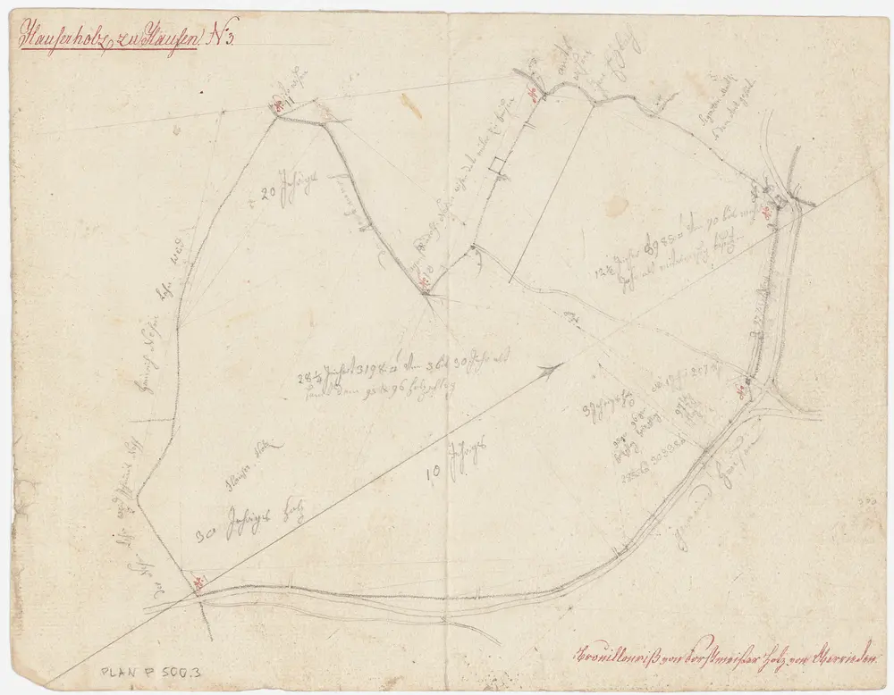 Kappel am Albis, Hausen am Albis: Staatswaldungen: Hausen am Albis: Huserholz (Hauserholz); Grundriss (Nr. 3)