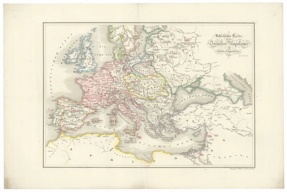 Uebersichts-Karte für das Zeitalter Napoleon's