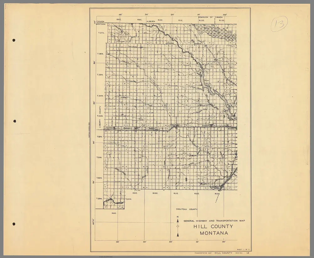 Hill County Montana sheet 1