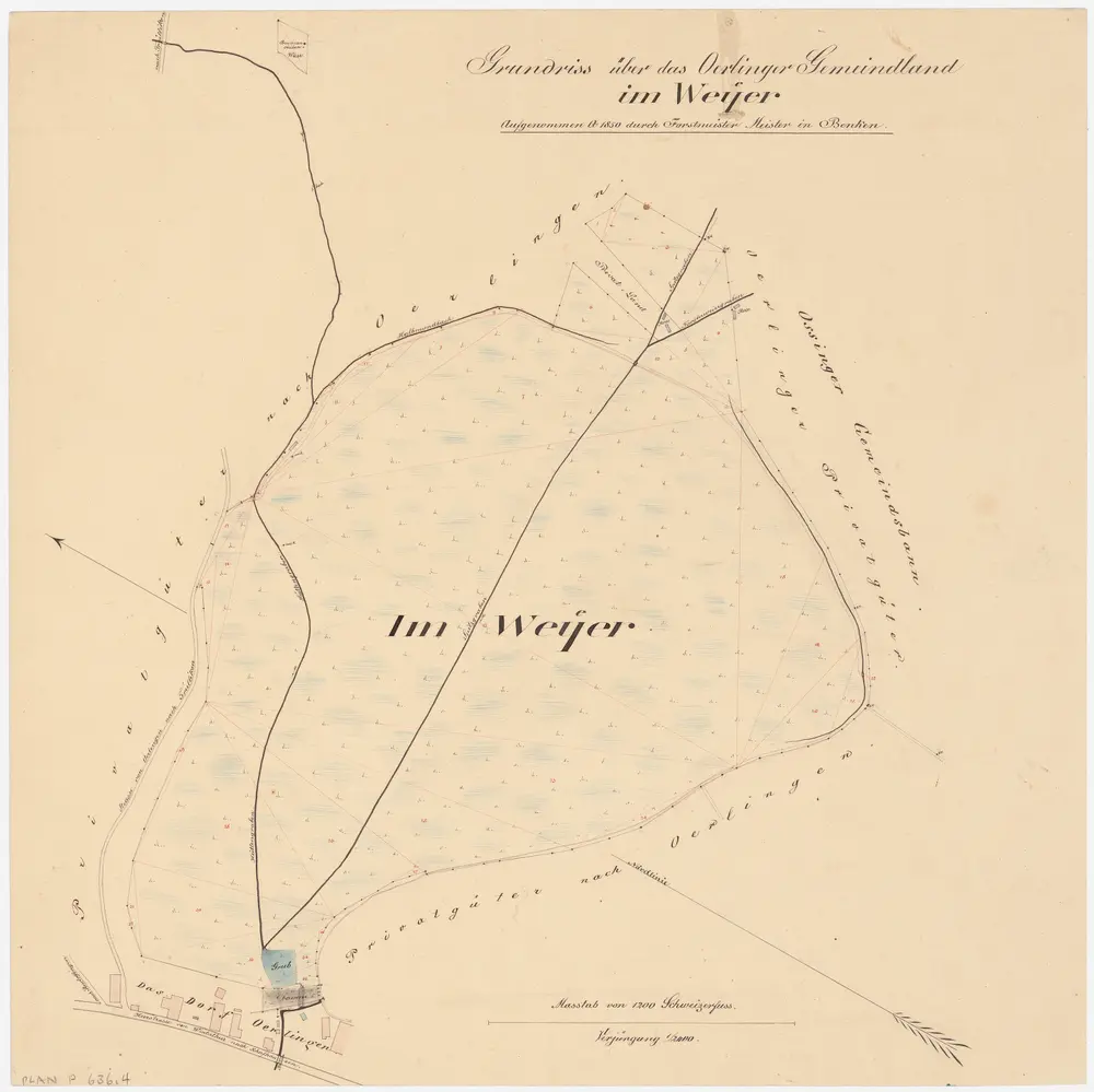 Kleinandelfingen: Gemeindewaldung Oerlingen: Im Weier (Im Weyer); Grundriss