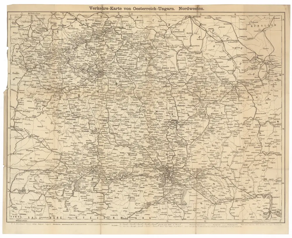 Verkehrs-Karte von Oesterreich-Ungarn